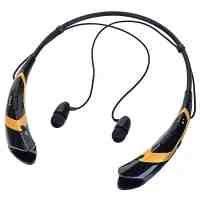 HBS-760 Neckband Style Bluetooth V4.0 IOS and Android Systems Stereo Headset Black and Yellow