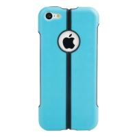 PC + Silicone Foldable Protective Case for iPhone 5C Light Blue