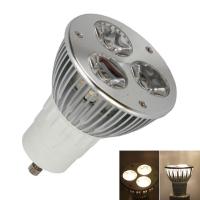 GU10 3W 3 LED 6000K Pure White LED Spotlight Light Lamp (85V-265V)