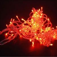 10M 100 LED Xmas Optical String Flashing Light Red