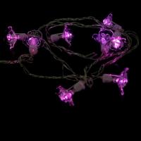 28pcs Rose Shaped String LED Lamp Festival Deco Pink