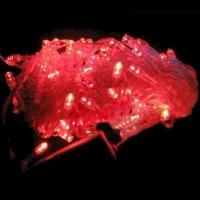 100 LED Light Solar String Lamp Festival Deco Red