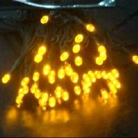 60 LED Light Solar String Lamp Festival Deco Yellow