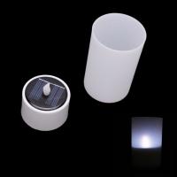 Solar Energy LED Light Candle Lamp Nightlight White