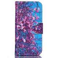 PU Leather Card Holder Case for iPhone 5c - Vivid Flowers