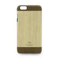 KAJSA for iPhone 6s / 6 Wood Pattern Leather Plastic Case - Beige