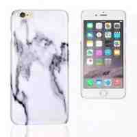 For iPhone 6s 6 Marble Pattern Hard PC Back Case - White