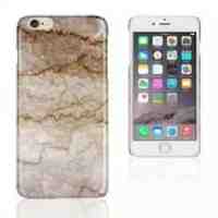 For iPhone 6s 6 Hard Protective Case Marble Pattern - Beige