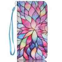 Leather Wallet Stand Case for iPhone 6s 6 - Colorful Flower