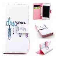 For iPhone 5s 5 Stand Wallet Leather Case Cover - Dreamer Feather