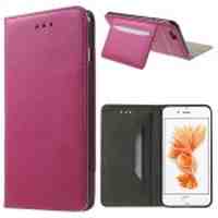 Card Slot Magnetic Leather Case for iPhone 6s / 6 - Rose