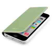 GGMM for iPhone 5c Flip Leather Protective Case Shell - Green