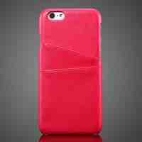 For iPhone 6s 6 Elegant Leather Card Holder Cover Case - Red