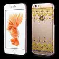 KINGXBAR for iPhone 6s 6 Swarovski Rosa Multiflora Plastic Case - Yellow