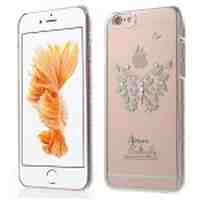 KAVARO Swarovski Diamond Butterfly Hard Case for iPhone 6s 6 - Silver