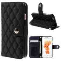 Stitching Leather Stand Case for iPhone 6s 6 4.7 inch - Black