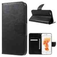 Wallet Stand Leather Case for iPhone 6s Plus/6 Plus - Black