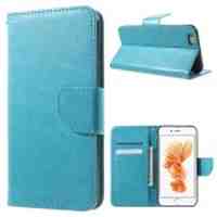 Leather Wallet Flip Case for iPhone 6s Plus/6 Plus - Blue