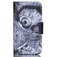 PU Leather Stand Case for iPhone 4s 4 - Grey Owl