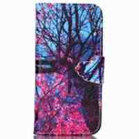 Protective Leather Wallet Case with Stand for iPhone 5c - Flowering Tree