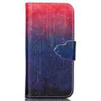 Protective Leather Wallet Case Stand for iPhone 5c - Meteor Shower