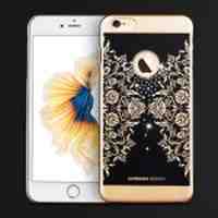 JOYROOM Flower Rhinestone Plated Hard Case for iPhone 6s 6 - Gold