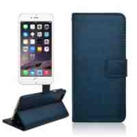 Lychee Skin Leather Phone Case for iPhone 6s 6 - Blue