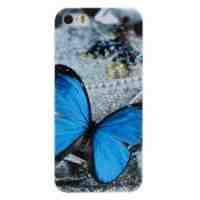 For iPhone 5s 5 Slim Hard Back Case - Blue Butterfly