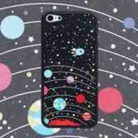 Space Style Hard Case for iPhone 5c - Spaceship and Planets