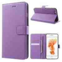 Litchi Grain Wallet Leather Stand Case for iPhone 6s 6 - Purple