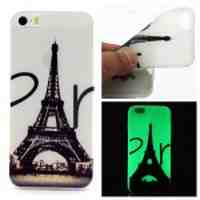 Luminous Soft TPU Back Case for iPhone 5s 5 - Eiffel Tower