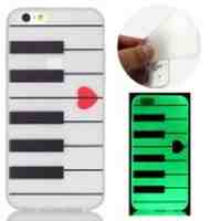 Noctilucent Soft TPU Skin Case for iPhone 6s 6 - Piano Keyboard