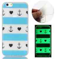 Noctilucent Flex TPU Case for iPhone 6s 6 - Anchors and Hearts