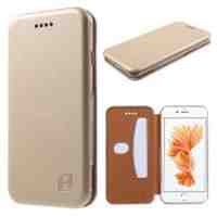 Smooth Texture Leather Card Slot Case for iPhone 6s 6 - Gold