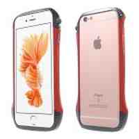 Slim Waist Metal + PC Hybrid Bumper Case for iPhone 6s - Red