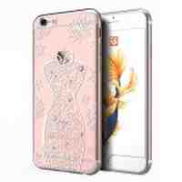 CASECUBE Cheongsam Rhinestone TPU Case for iPhone 6s 6 - White