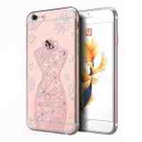 CASECUBE Cheongsam Rhinestone TPU Back Case for iPhone 6s 6 - Pink