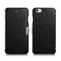 ICARER Litchi Skin Genuine Leather Case for iPhone 6s 6 - Black