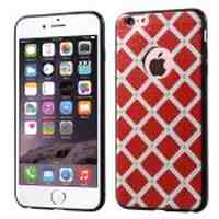 XINCUCO Litchi Skin TPU Case for iPhone 6s 6 - Red / Check