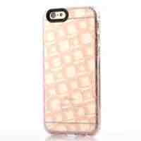 Square Pattern TPU Cover Case for iPhone 6s 6 - Pink