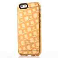 Square Pattern TPU Case Shell for iPhone 6s 6 - Gold