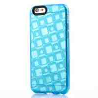 Square Pattern TPU Phone Case for iPhone 6s 6 - Blue