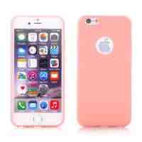 For iPhone 6s 6 Solid Color Matte TPU Case Cover - Pink