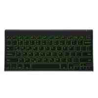 Ultra-thin Wireless Bluetooth Keyboard with Colorful LED Backlight for iOS Android Windows - Black