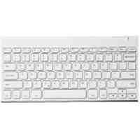 Ergonomic Ultra-thin Wireless Bluetooth 3.0 Keyboard for iOS Android Windows - White