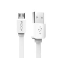 ROCK Portable Micro USB Data Charging Flat Cable for Android Devices - White