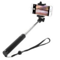 DISPHO Bluetooth Folded Handheld Self-portrait Monopod for iOS & Android iPhone Samsung etc - Black