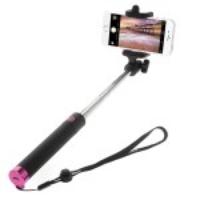 DISPHO Bluetooth Folded Handheld Self-portrait Monopod for iOS & Android iPhone Samsung etc - Rose