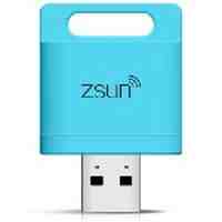 ZSUN 2TB WiFi USB 2.0 TF Card Reader for iOS Android Windows - Blue