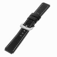 Genuine Leather Wristband Watchband for Huawei Watch - Black